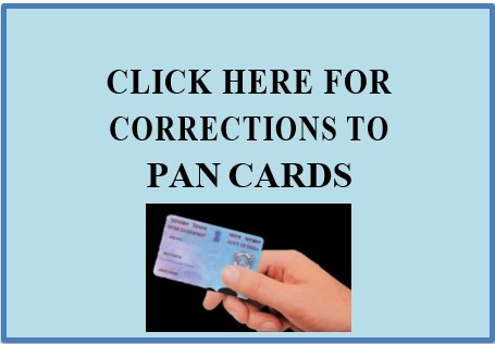 correction to pan card